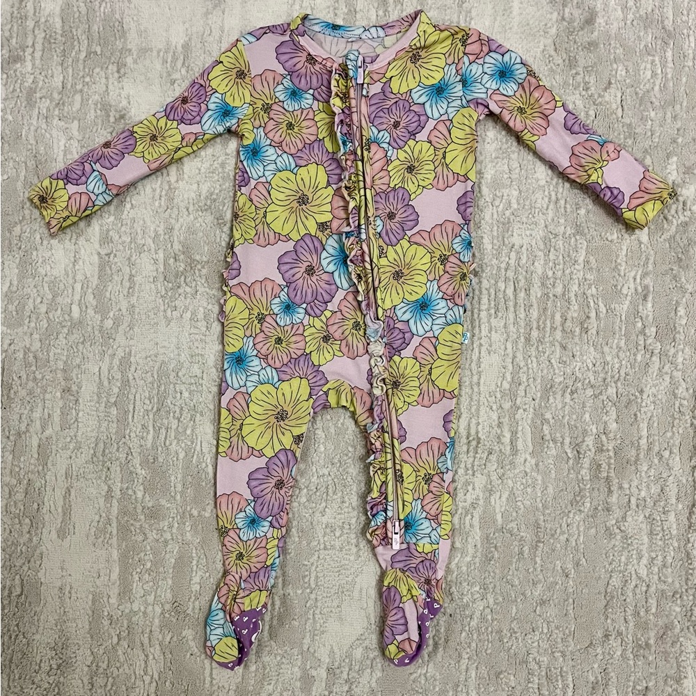 0-3 Posh Peanut Kourtney Ruffle Footie